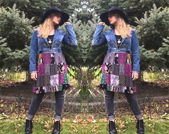 RESERVED Hippy Jacket, Size XS/S,festival jacket, patchwork blazer, eco jacket, upcycled jacket, hippy coat, denim jacket,Penny Lane Zasra