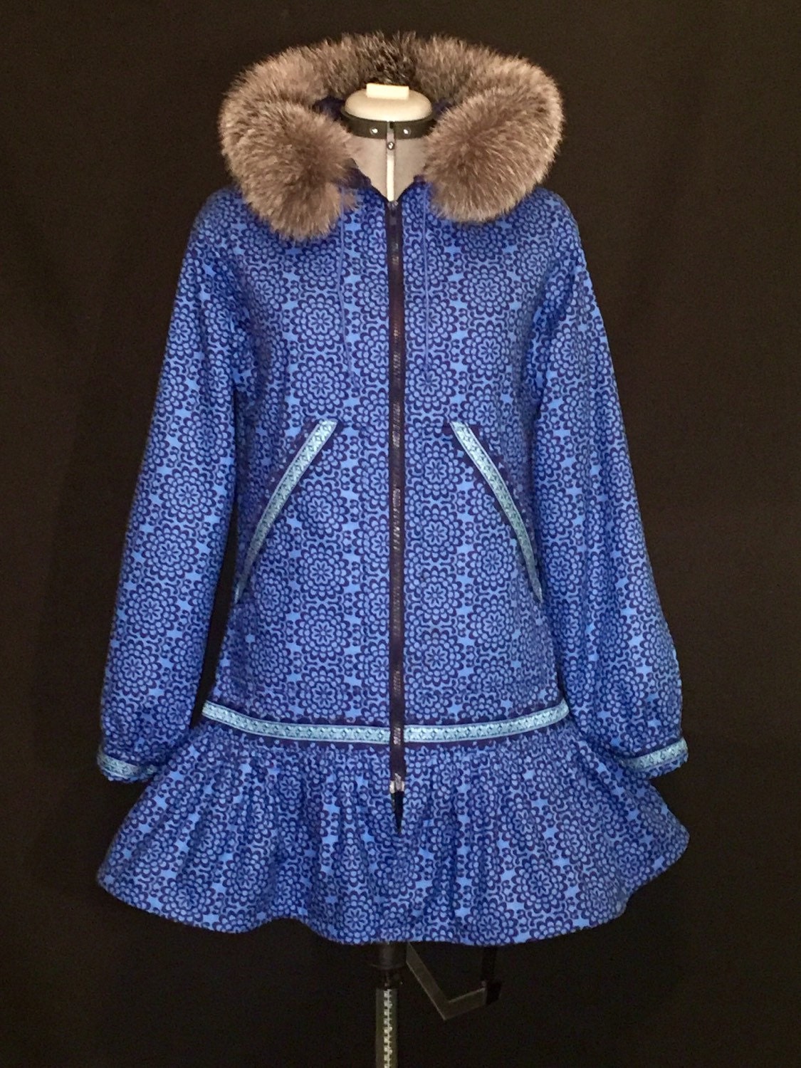 Alaskan Kuspuk Jacket lined and zippered by Rainpuk