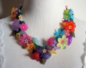 Hawaiian Floral Lei Necklace B