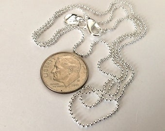 3 Silver Plated 20 inch 1 MM Ball Chains Fast shipping