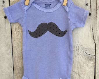 0-3 Month Bodysuit with Mustache