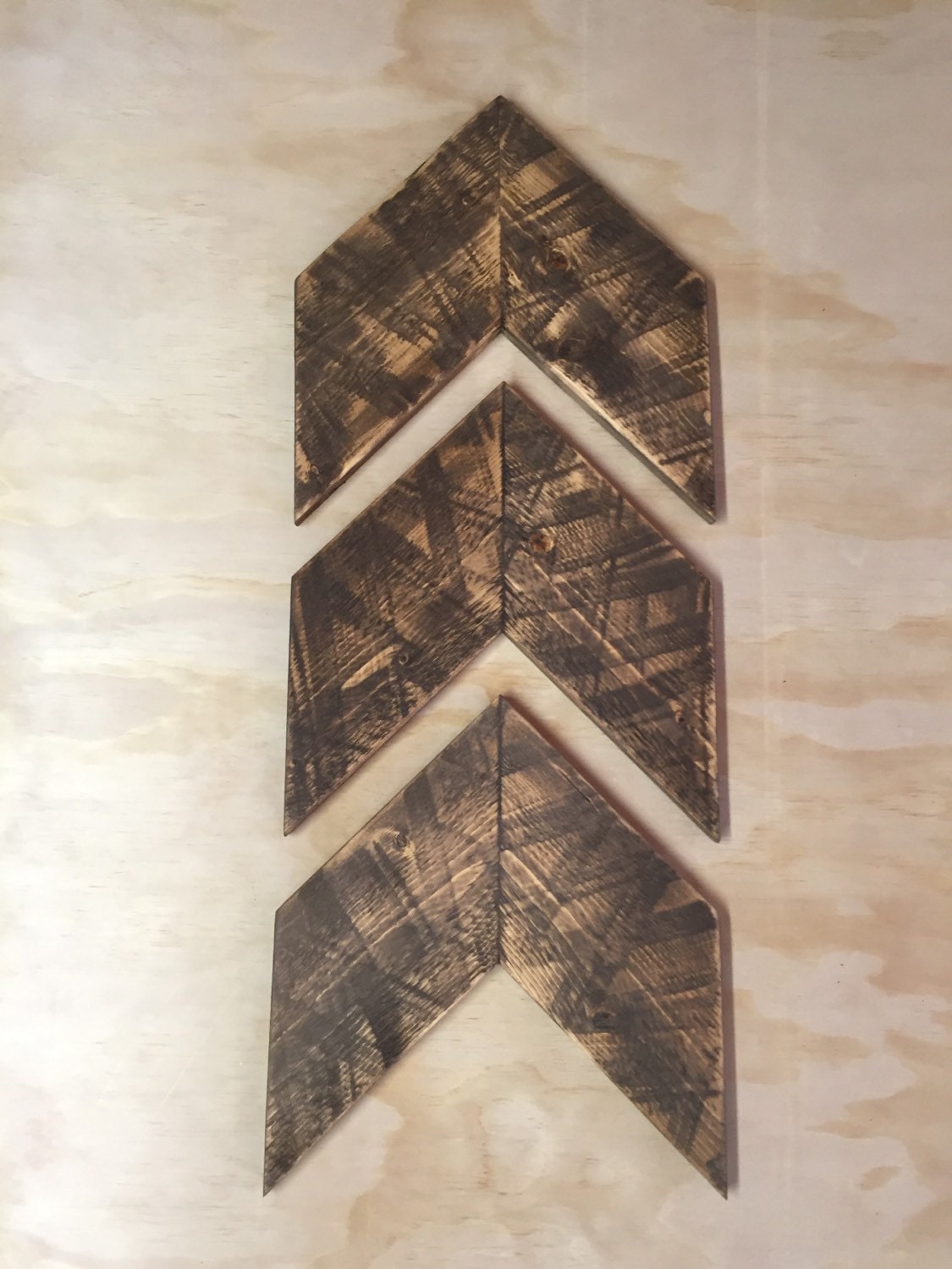 Rustic chevron Wooden Arrows 3 Piece Set by ThePairOfSpades