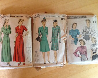 Vintage Sewing Pattern 1940s Turban Rosette Hat One Size Depew