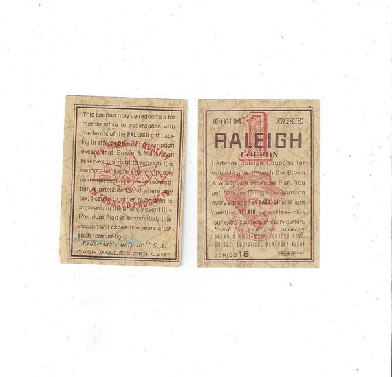 Vintage Raleigh Coupon C1970s
