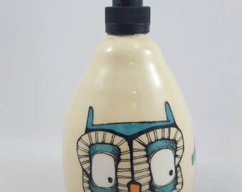 Owl soap dispenser. Pick your colors for owls!