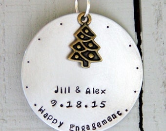 Engagement Ornament - Personalized Engagement Ornament -Wedding Ornaments - Personalized Christmas Gift - Christmas Wedding - Christmas Gift