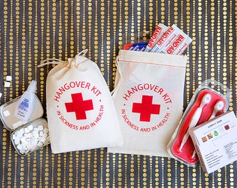 Hangover Kit Bags - Bachelorette Party Favors - Bachelorette Hangover Kits - Wedding Hangover Kits - Bachelor Party Hangover Kits - Hangover