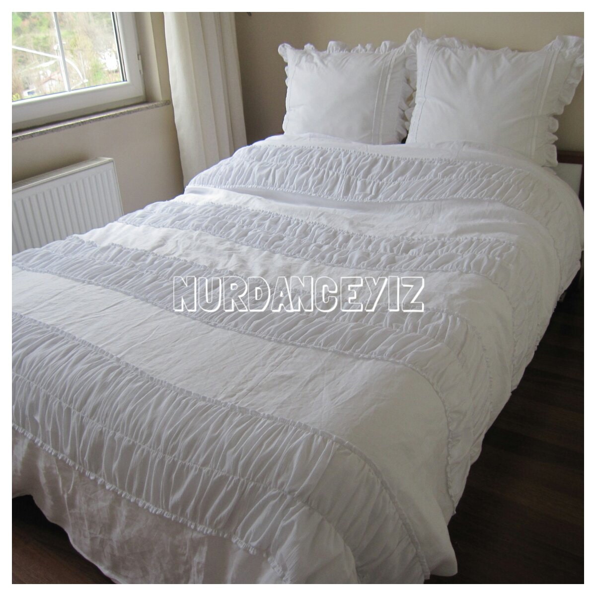 white ruched bedding shabby cottage chic duvet by nurdanceyiz white ruched bedding shabby cottage chic duvet by nurdanceyiz