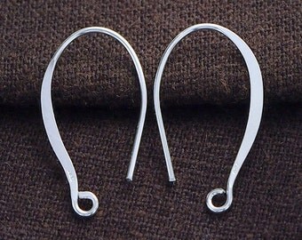 5 pairs of 925 Sterling Silver Ear Wires 14x23 mm. :th1599