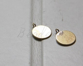 12 Pieces / Raw Brass / Round / Disc / Coin / Blank - 12mm (C3204//-F52)