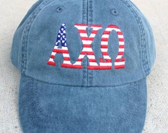 Alpha Chi Omega American Flag Cap