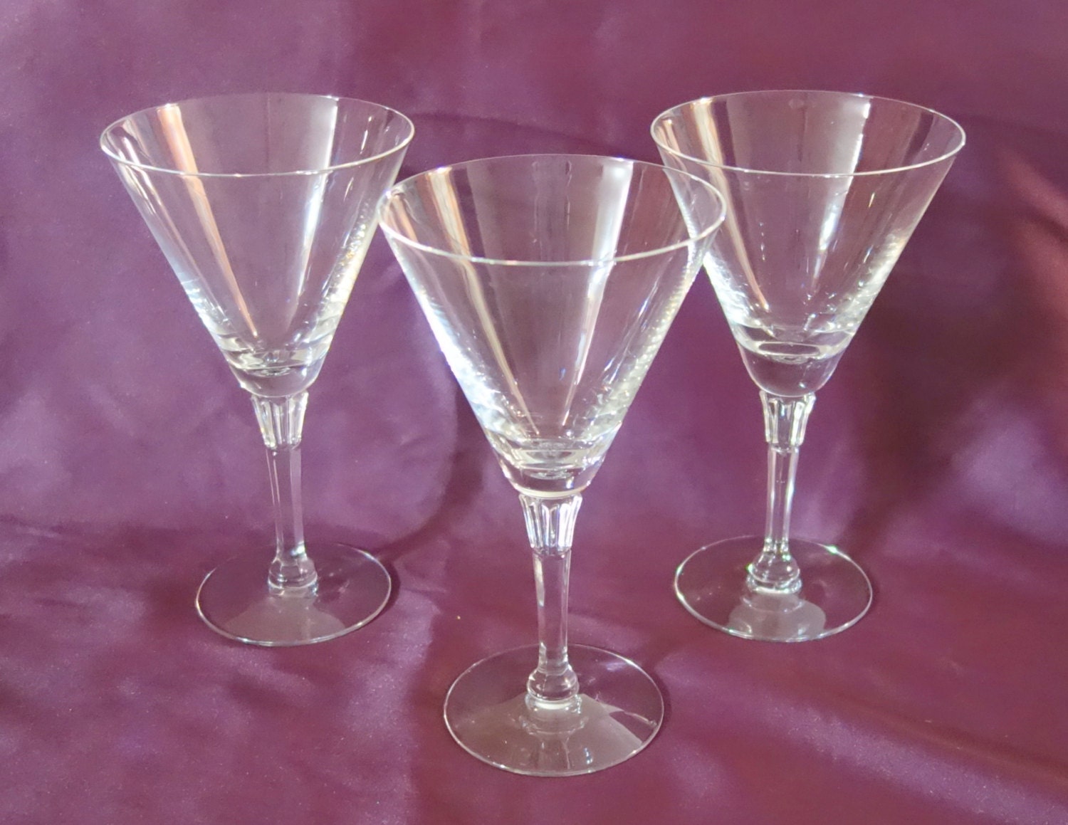 Vintage Fostoria Claret Wine Stems Fostoria Martini Glasses