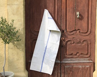 French Antique Grain Sack, Hand Woven, Upholstery Fabric, Table Runner,