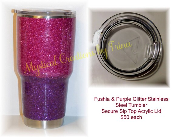 glitter stainless steel tumbler