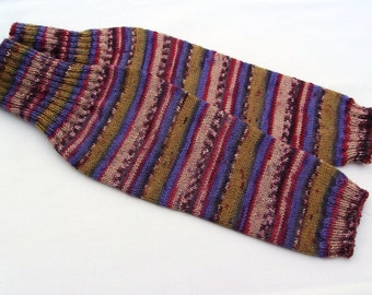 Hand knit women legwarmers, boot cuffs