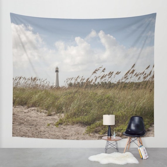 East Coast Wall Tapestry Lighthouse Decor Beach