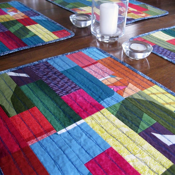 Marimekko placemats quilted patchwork placemats and by Plumdacity