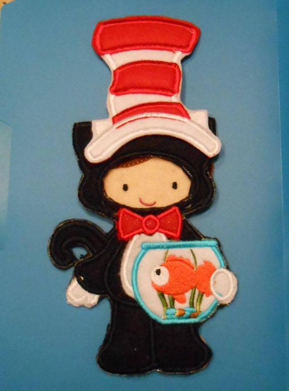 Dr Seuss the Cat in the Hat felt doll and outfit by queensflamingo