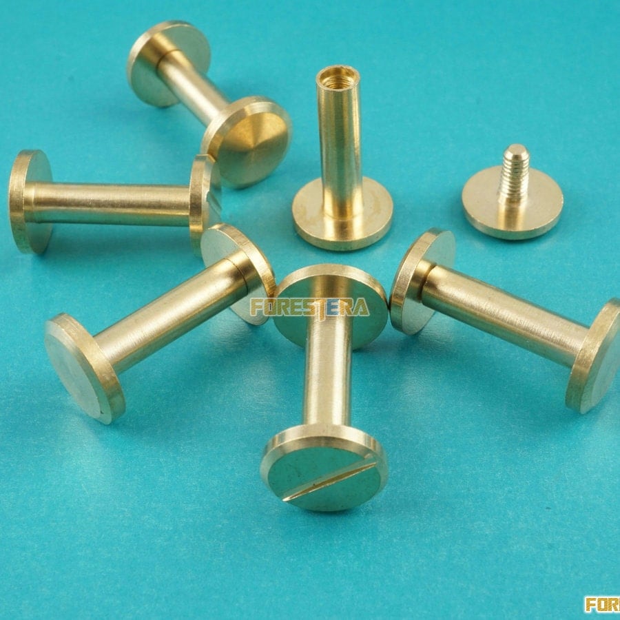 1015mm Solid Brass Rivet Chicago Screw for Leather Craft Belt