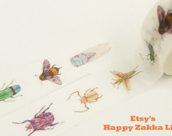 Japanese Washi Masking Tape - Insect - 11 yards
