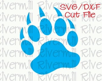 SVG DXF Bear Paw Cut File