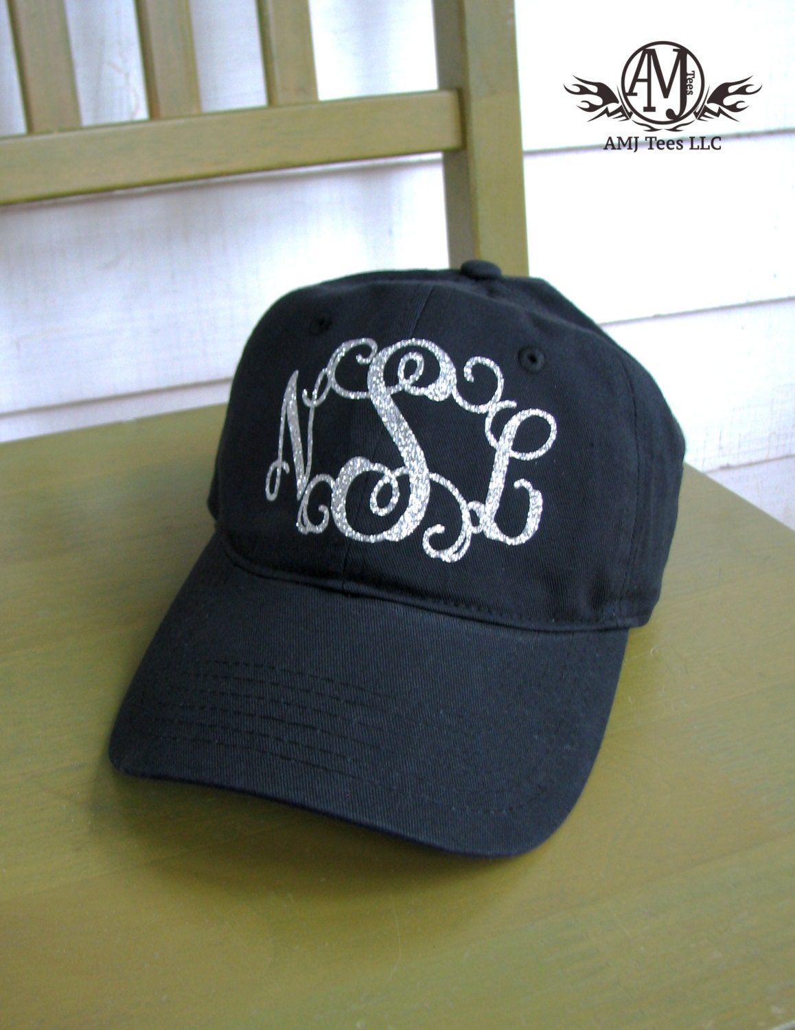 Monogrammed hat for women women&#39;s navy baseball cap