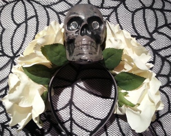 Day of the Dead Flower Headband / Dia De Los Muertos Headpiece / Flower Headpiece
