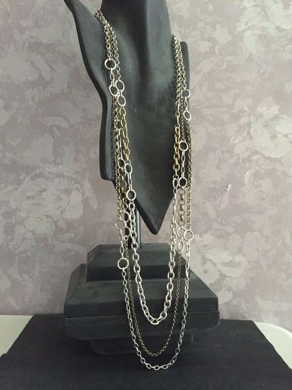 wire chain link jewelry silver necklace chain silver by BLLstudio
