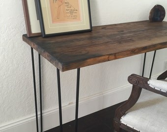 Burned Edge Wood Desk