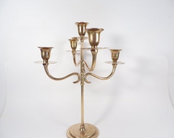 Vintage Brass Candelabra - 5 Candle Holder Candelabra