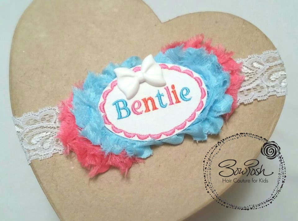 CUSTOM custom name headband name embroidered headband by BowPosh
