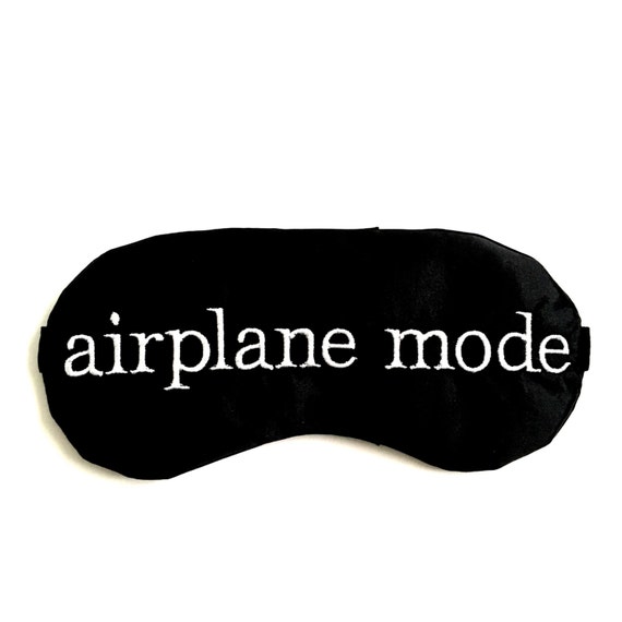 Airplane Mode satin embroidered sleep mask Travel by GoiaBoutique