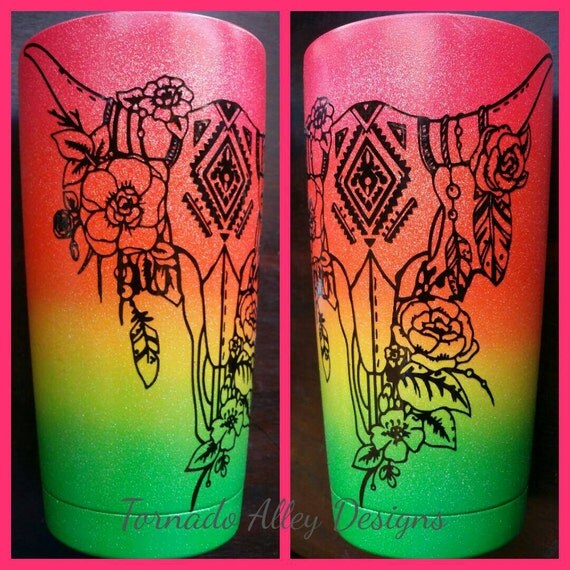 Yeti Glitter Yeti Neon Glitter Dipped by TornadoAlleyDesign