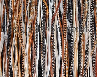 Bulk 100 Premium Natural Hair Feathers Extensions Make Your Own Bundles Kit Lot 11n 100
