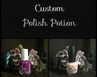Custom Polish Potion: magic nail polish, Wicca, witchcraft, beauty, gift, reiki charged, magical item