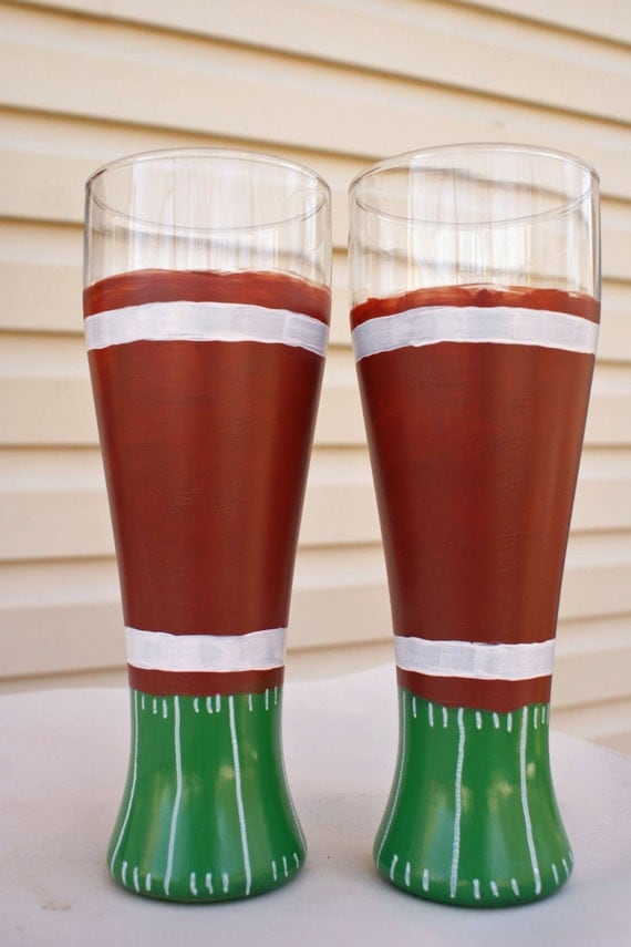 Hand Painted Beer Glass Painted Pilsner Glass Beer Glass