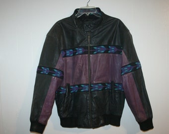 Large Southwestern Jacket,large leather jacket,leather coat,leather jacket,tribal,leather jacket men,bomber jacket men,bomber jacket large