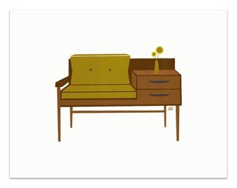 Telephone Table Art Print