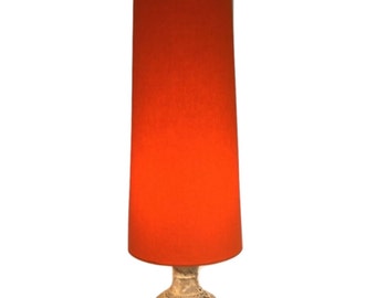 Handmade Orange Conical Lamp Shade Fat Lava 60s 70s / Various Sizes