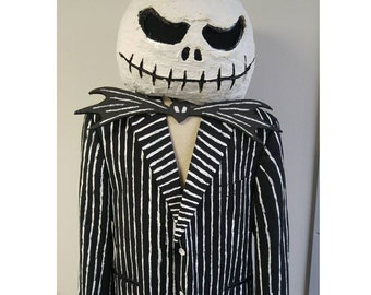 Upcycled Steampunk Clothing, Jack Skellington Costume, Nightmare Before Christmas - Tim Burton, Headpiece, Jacket and Pants, Bow Tie, Gloves