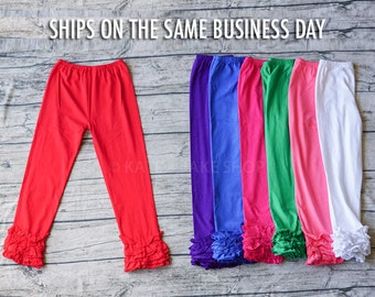 SALE! Girls Ruffle Pants Girls Leggings Girls Ruffle Pants - girls ruffle leggings Toddler Leggings Triple Ruffle Pants
