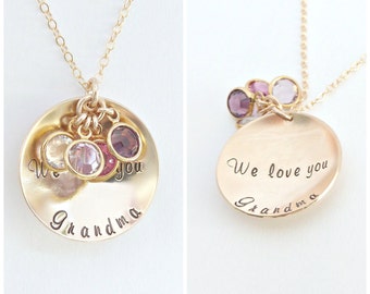 Grandma Birthstone Necklace, Mothers Day Gift, Gift for Mom, Grandma Necklace,Nana Gift, Meemaw Gift, Mom Gift,Family,Personalized Jewelry