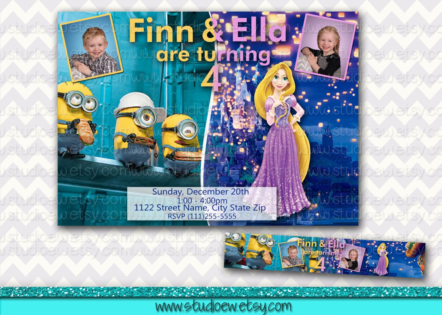 double-birthday-party-invitation-sibling-birthday-by-studioew