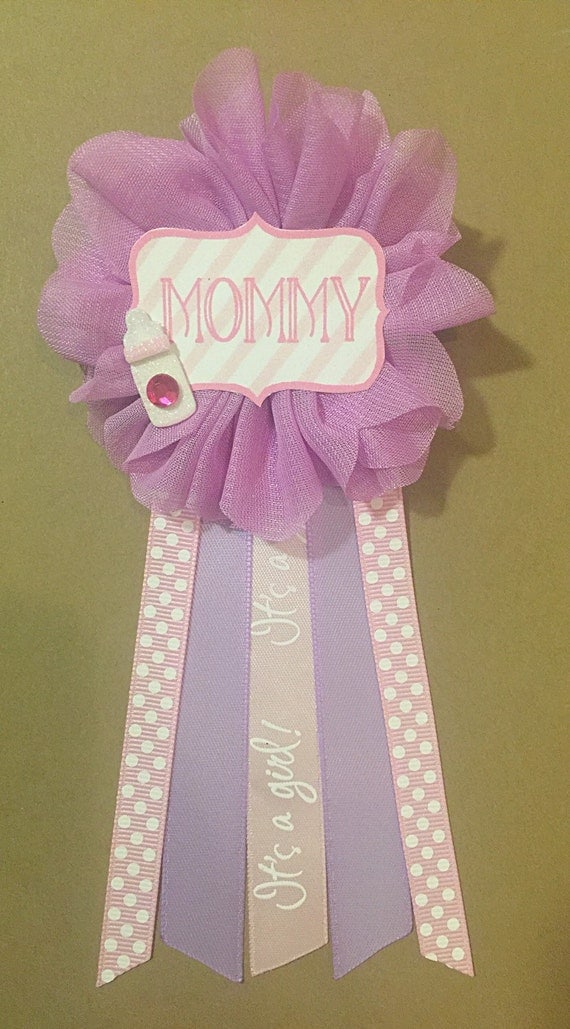 Items similar to Purple Baby Shower corsage pin Mommytobe Flower
