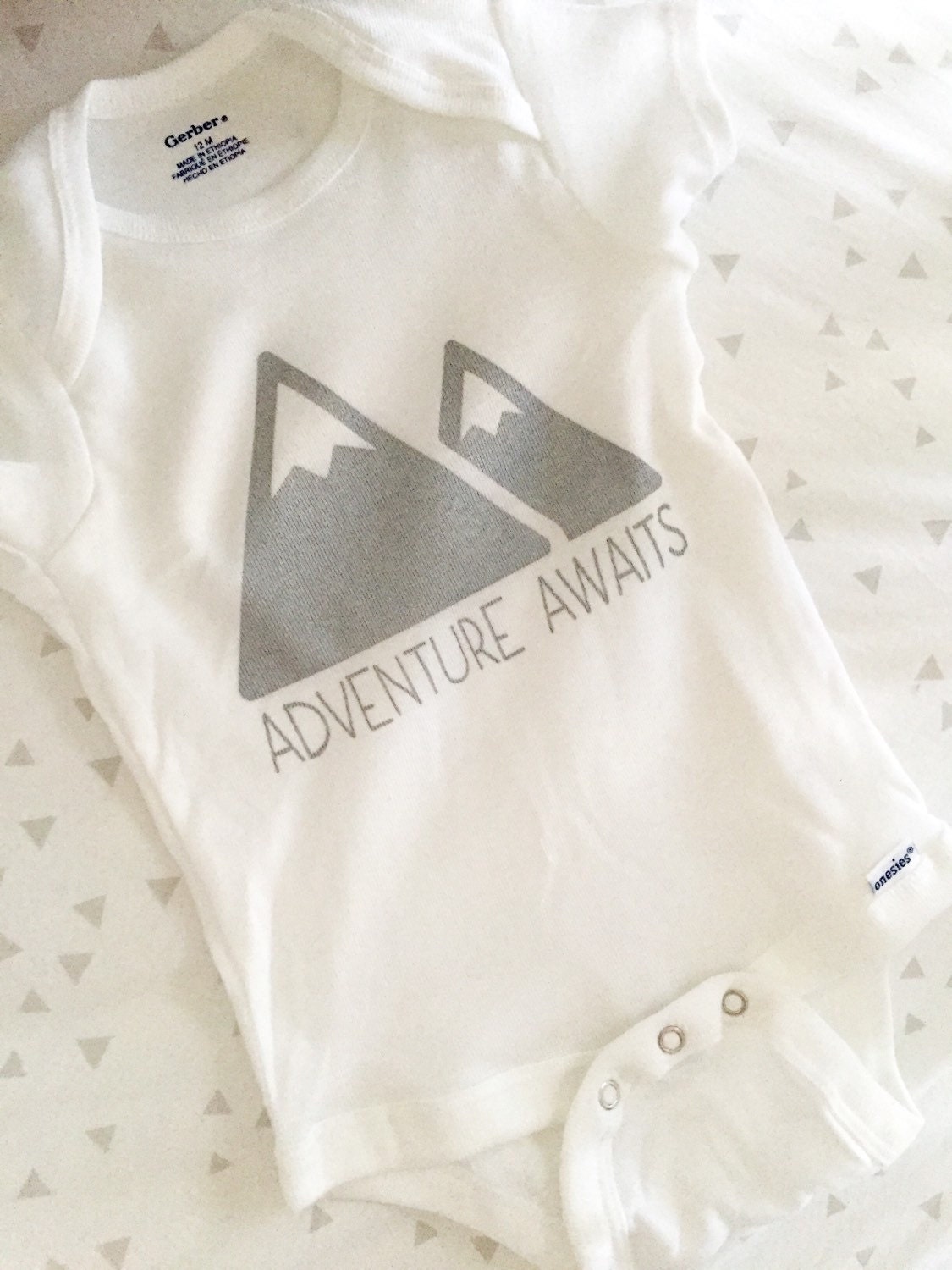 Outdoor Baby Clothes Adventure Awaits Baby Onesie.