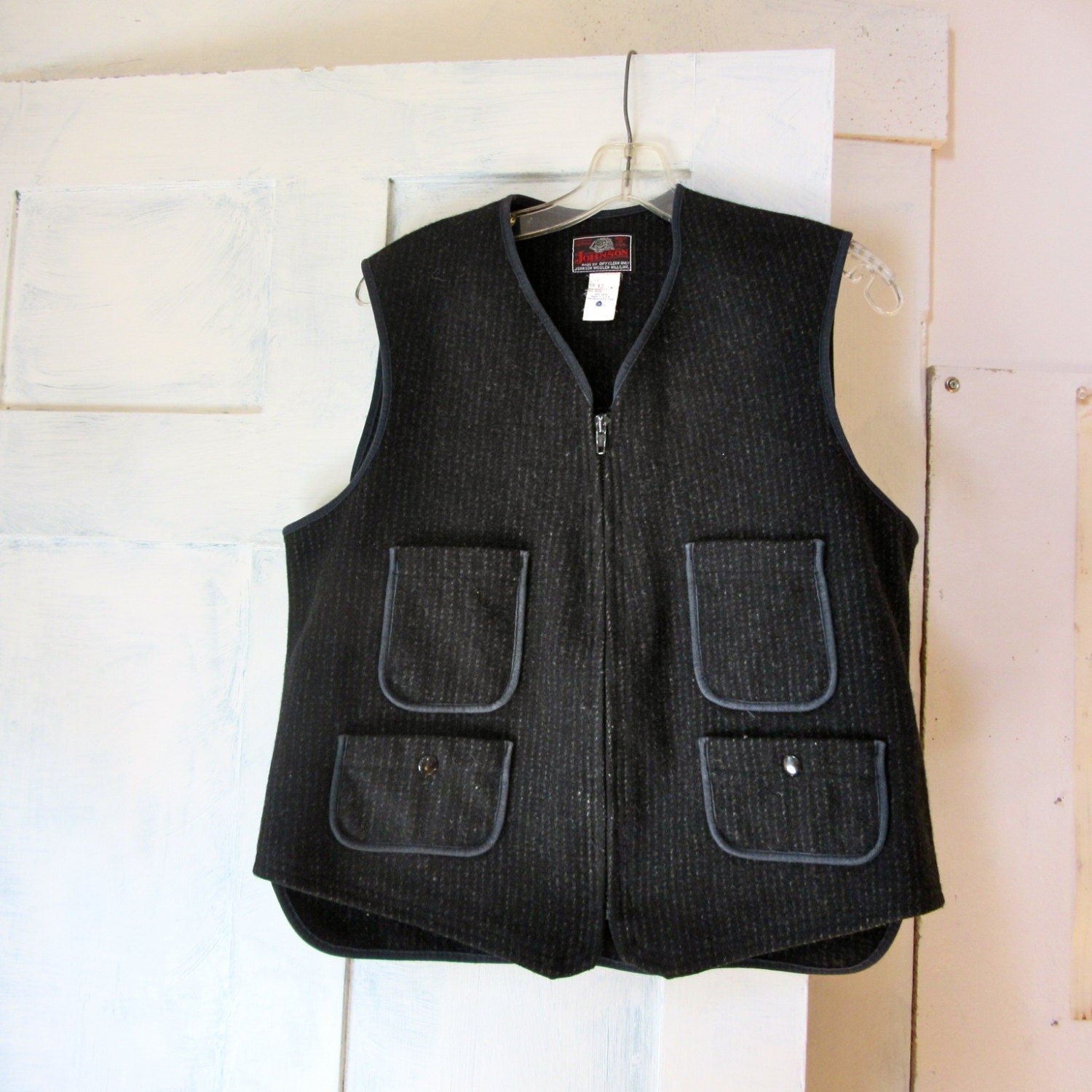 Johnson Wool Vest Charcoal Gray Men's by StateAndMainVintage