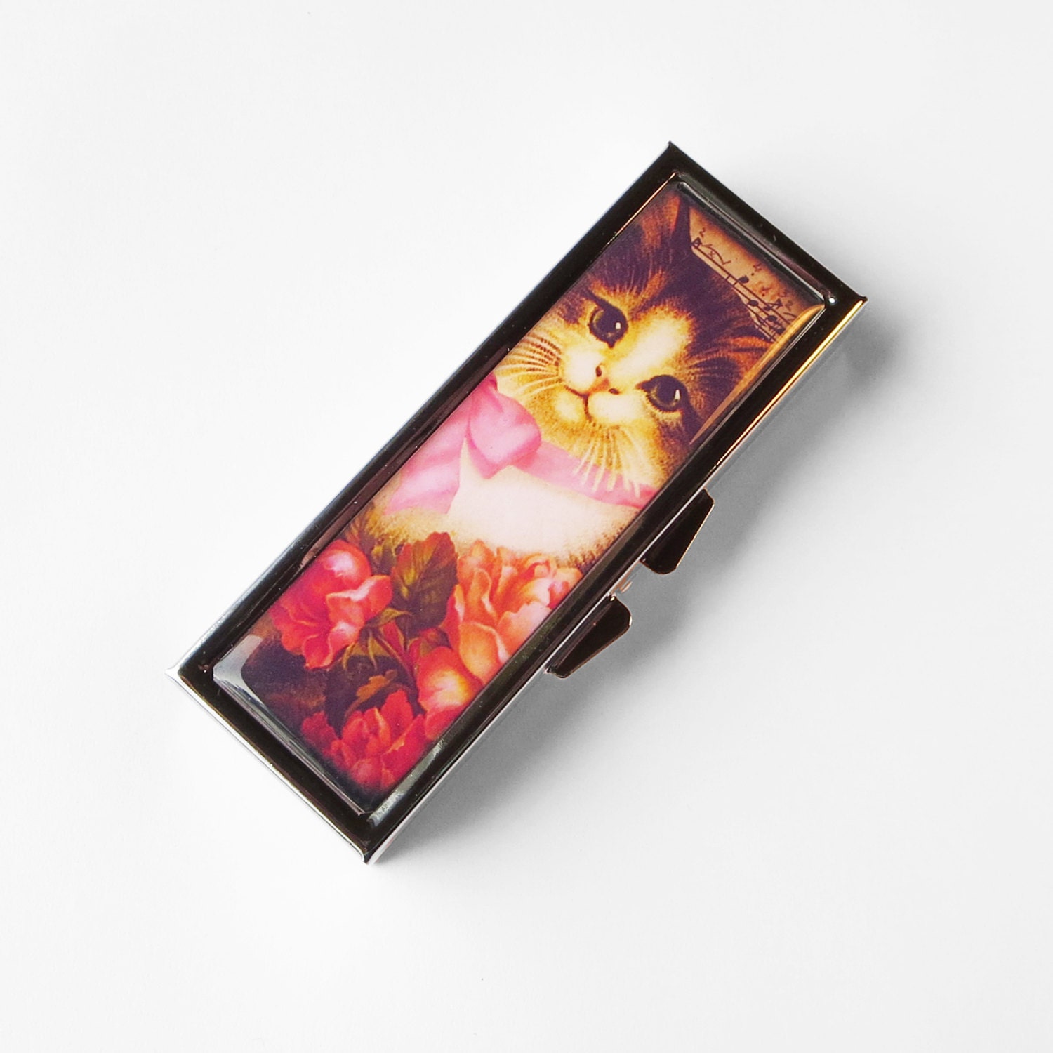 Pill Box pill case Cat pill container gift for mom gift