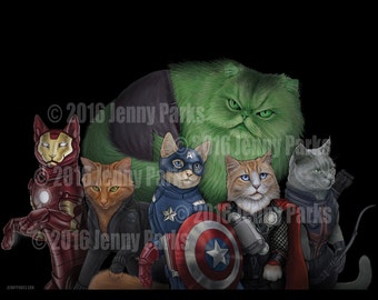 The Catvengers 8.5x11 Print