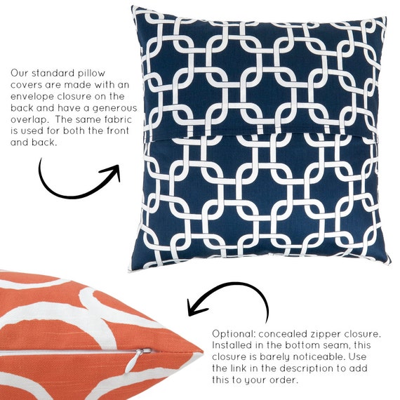 Navy Throw Pillow Cover Accent Pillow by DeliciousPillows on Etsy