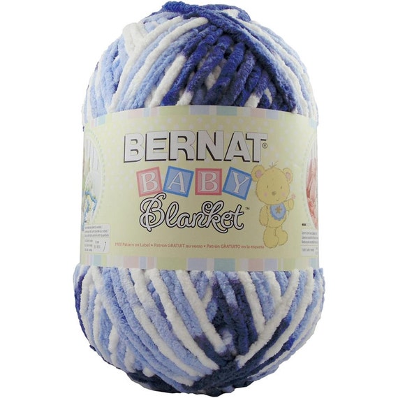 Bernat Baby Blanket Yarn Blue Dreams Large Skein 300 Grams